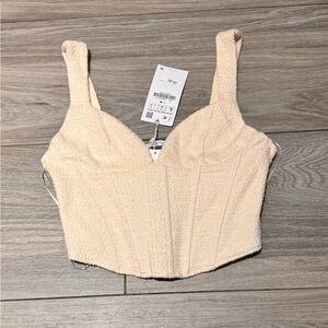 Zara beige corset top